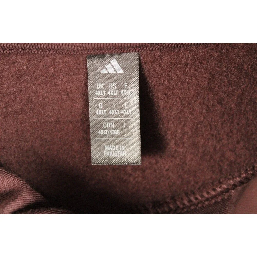 Adidas Essentials Evolution Linear Hoodie Men’s 4XLT Big & Tall Shadow Brown NWT